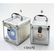 high quality 100&80 CD disks aluminum DVD box with clear acrylic panel as walls wholesale